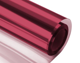 Reflective Red Window Tint, One Way Film Glass Privacy Solar Tint - Self Adhesive