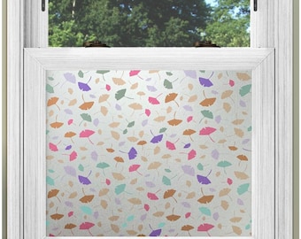 Static Cling Window Film Stylish Privacy Decoration for your Home Office Studio Summer House Autumn Leaf Effect  (FREE POSTAGE)