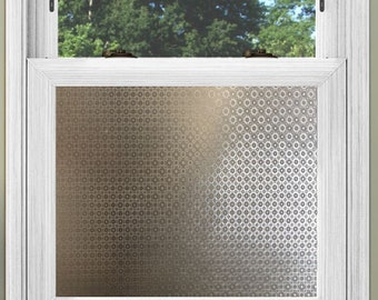 Static Window Film Stylish Privacy Decoration for your Home Office Studio Summer House Holographic Circle Frost Design (FREE POSTAGE)