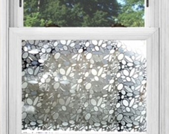 Static Cling Window Film Stylish Privacy Decoration for your Home Office Studio Summer House Pebble Frost Design (FREE POSTAGE)