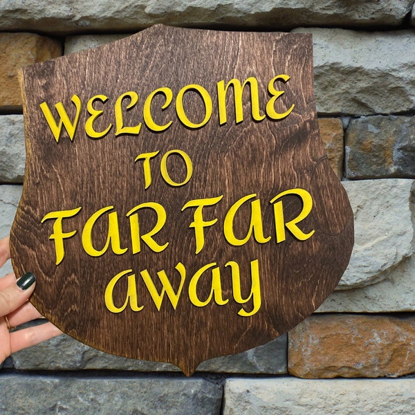 SHREK Costume Party - Far Far Away, Shrek 2, Castle Sign, Shrek Birthday Party, Movie Theme Party, 2000s Party