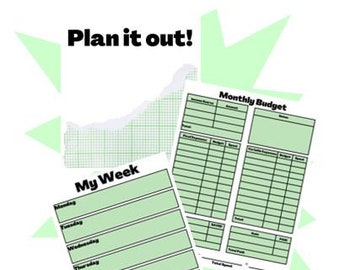 Planen Sie es aus! Wochenplaner mit monatlicher Budgetseite