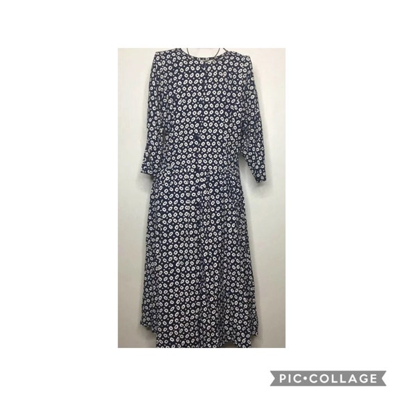 90’s Starina long button front Dress w. pockets