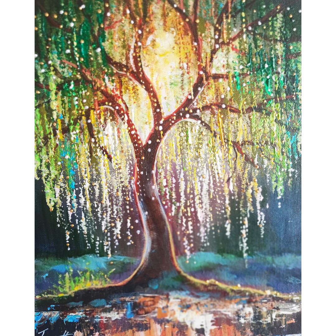 Tree of Life Painting Original Artwork Tree Painting Landscape Wall Art ...