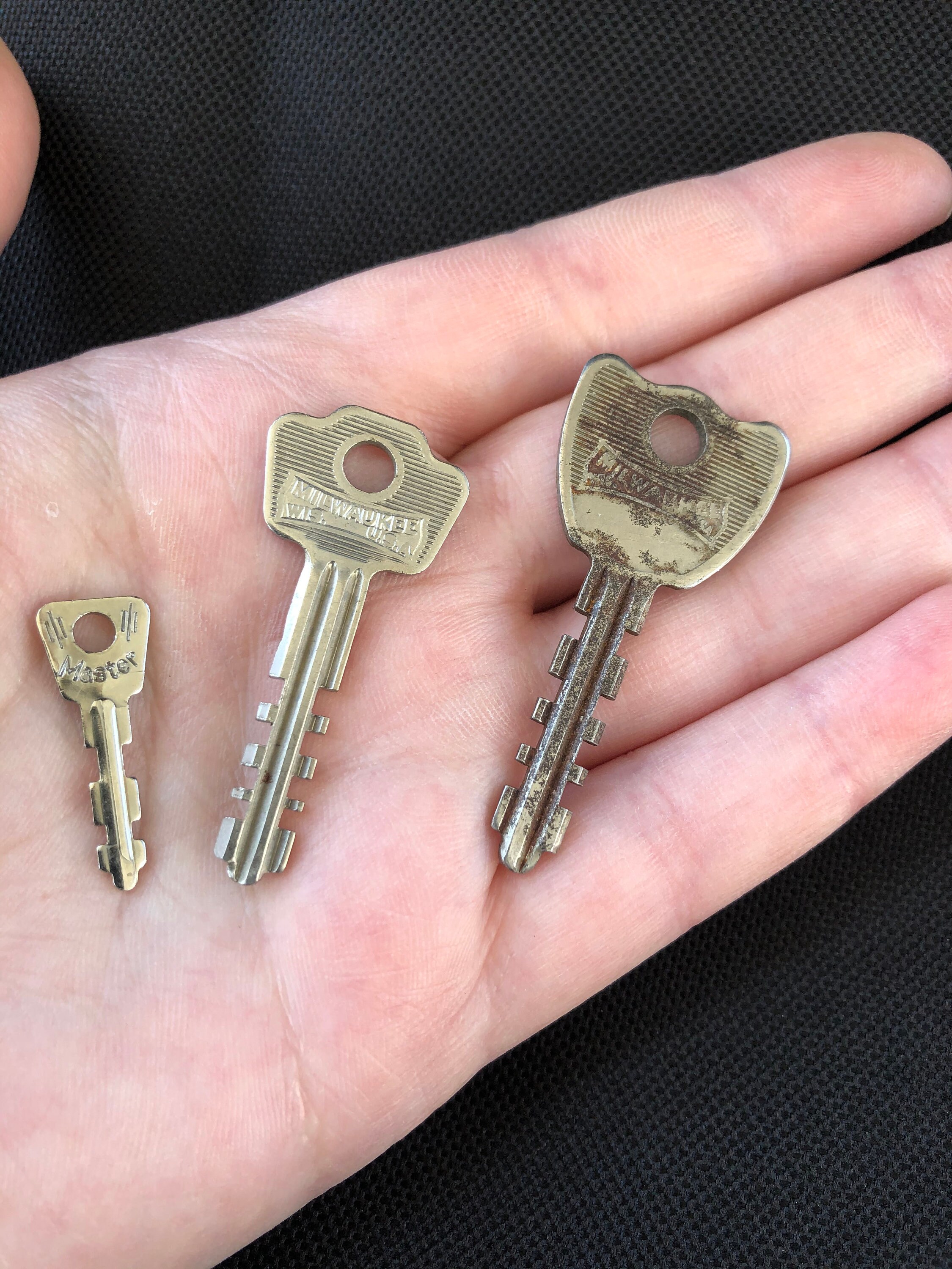 3 Piece Master Lock Key Lot Set Vintage Master Lock Keys Small Etsy UK