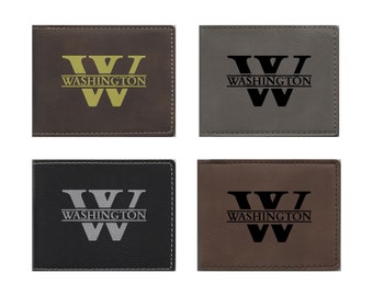 Personalized Wallet Monogrammed Engraved Leatherette - Gift for Men, Anniversary Gift, Fathers Day, Christmas Gift