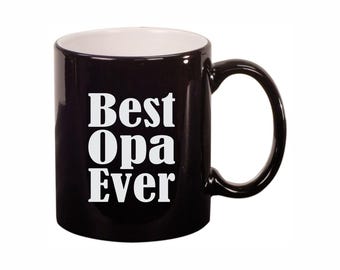 Tazas de café para abuelos, la mejor taza de café de cerámica de 325 ml con asa, color negro, blanco o plateado, regalos de cumpleaños divertidos.