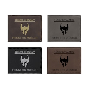 Personalized D&D Gift Engraved Wallet - Leatherette - Holder of Money Paladin Class Symbol - dnd, Dungeons Dragons, Nerdy Gift, Roleplay
