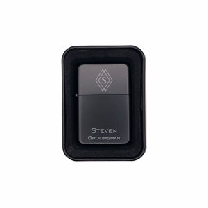 Personalized Lighter with Case, Engraved Brass Lighter with Custom Text, Birthday, Christmas Present, Groomsman Gifts