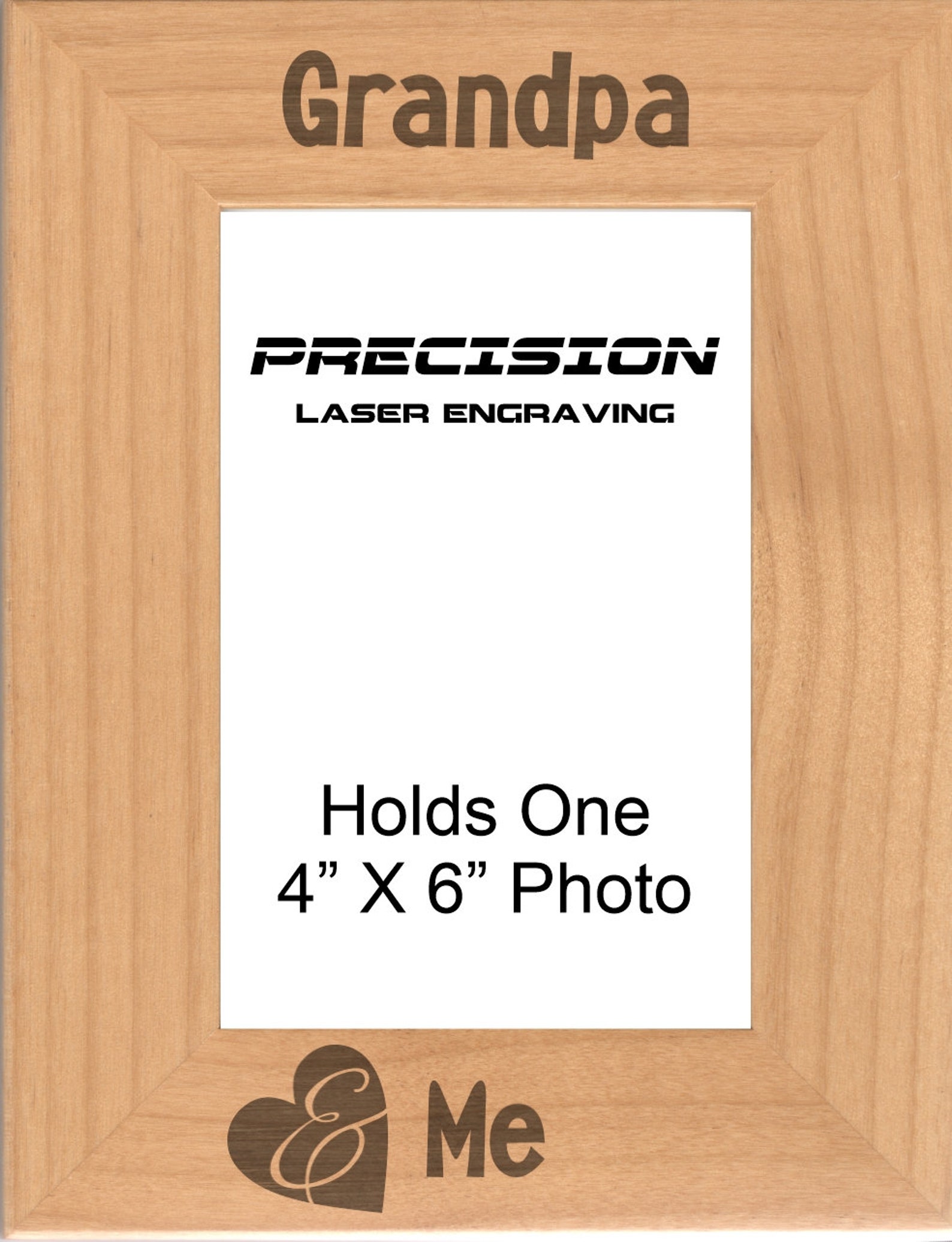 Grandpa Gift Grandpa and Me Engraved Wood Picture Frame 4x6 Etsy