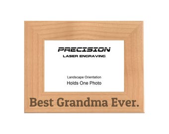 Marco de fotos de abuela, el mejor marco de fotos de madera natural grabado de la abuela, 4x6, 5x7, 8x10