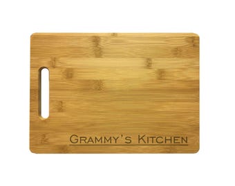 Grammy's Kitchen Engraved Cutting Board, Bamboo or Maple Wood