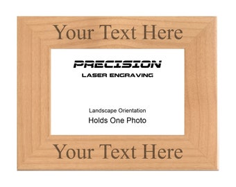 Personalized Engraved Wood Picture Frame - 4x6 5x7 - Birthday Gift, Custom Frame, Custom Text