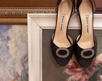 Manolo Blahnik Sedaraby Pumps in Black EU37.5 UK4.5