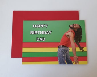 Happy Birthday Dad/Rasta Dad/Black Mans Fathers /Rasta Man Card/Rasta Man Series.