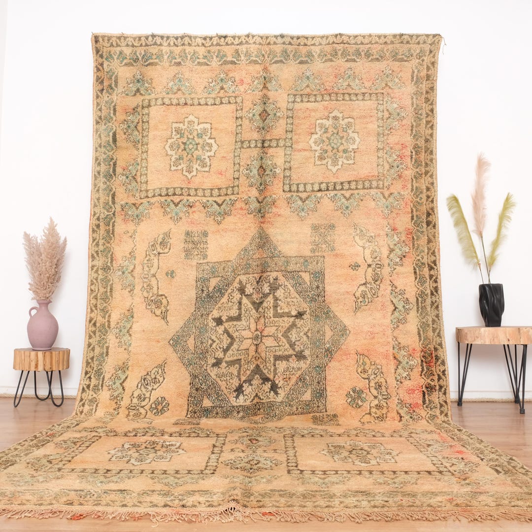 7x12 Rug Vintage Moroccan Rug, Authentic Boujaad Rug 7x12 Ft - Etsy