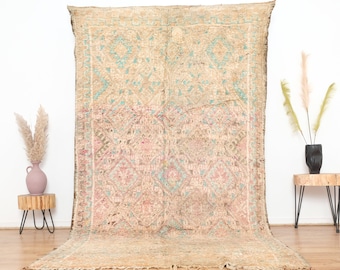 Vintage Moroccan rug, Authentic Boujaad Rug 5x9 ft