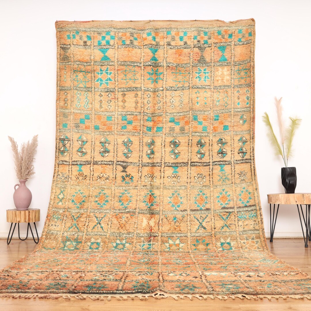 6x12 Rug Vintage Moroccan Rug, Authentic Boujaad Rug 6x12 Ft - Etsy