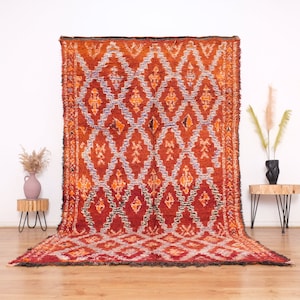 Vintage boujaad rug, Authentic Moroccan Rug 6x10 ft