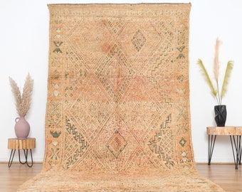 Vintage Moroccan rug, Authentic Beni mguild Rug 5x10 ft