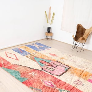 Vintage Boujaad rug, authentic Moroccan rug 6x10 ft image 4