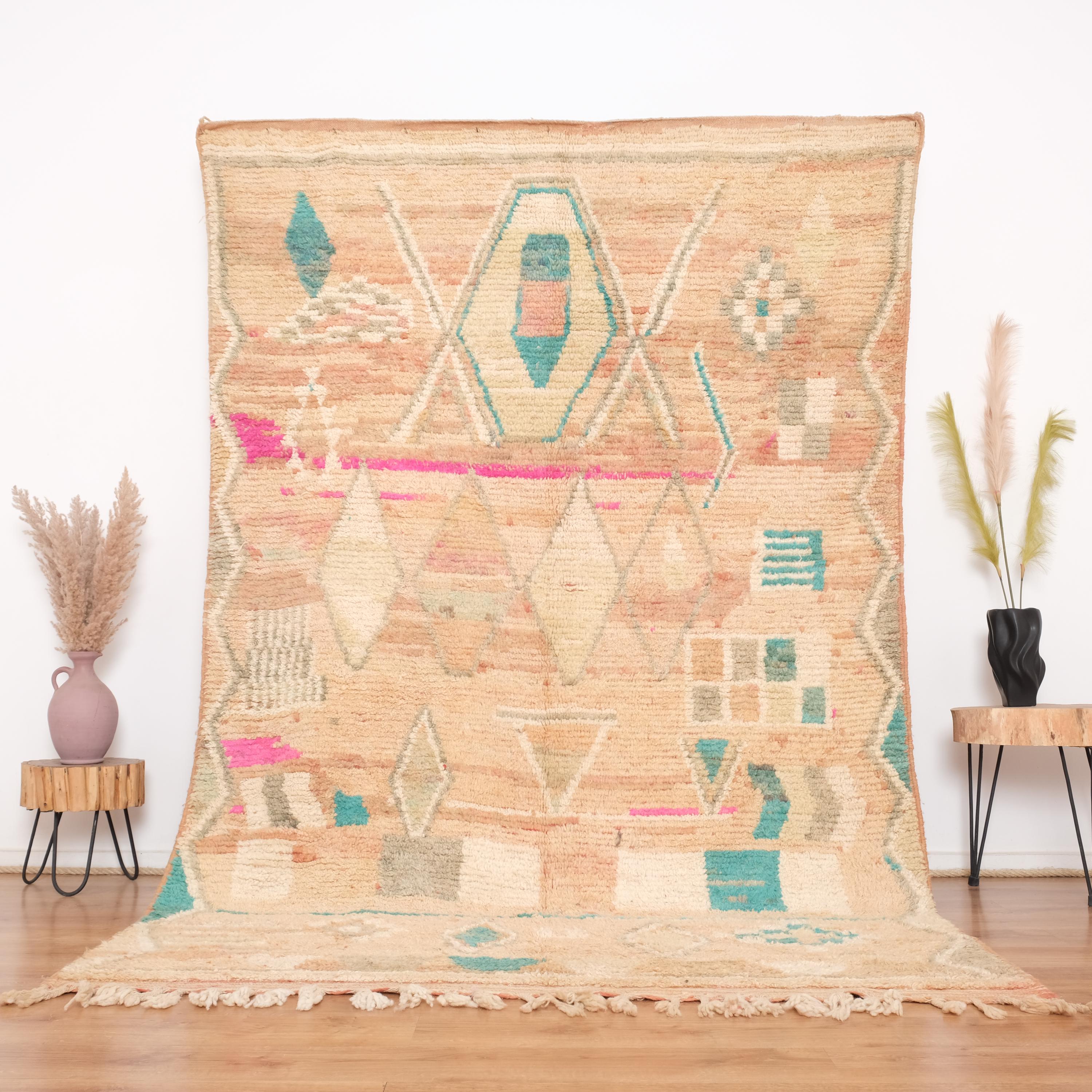 boujaad rug, Authentic Moroccan Rug 6x9 ft