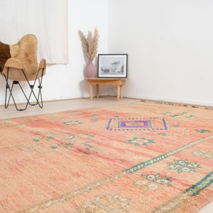 Vintage Moroccan rug, Authentic Boujaad Rug 6x10 ft image 5