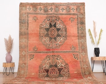 Vintage Moroccan rug , Authentic Boujaad Rug 6x10 ft