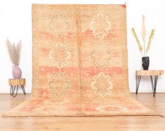 Vintage Boujaad rug, Authentic Moroccan rug 6x10 ft