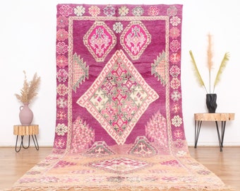 Vintage boujaad rug, Authentic Moroccan Rug 5x11 ft