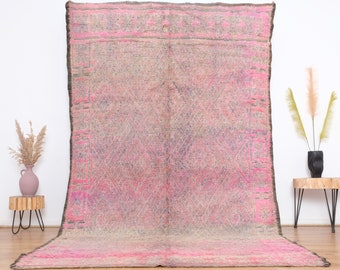 Vintage Moroccan rug, Authentic Beni mguild Rug 6x10 ft