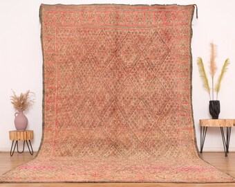 Vintage Moroccan rug, Authentic Beni mguild Rug 7x10 ft