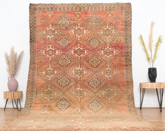 Tappeto boujaad vintage, autentico tappeto marocchino 6x10 piedi
