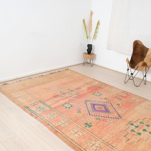 Vintage Moroccan rug, Authentic Boujaad Rug 6x10 ft image 4