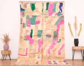 Vintage Boujaad Rug, Authentic Moroccan rug 5x8 ft
