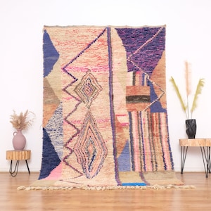 Vintage Boujaad Rug, Authentic Moroccan rug 5x9 ft image 1