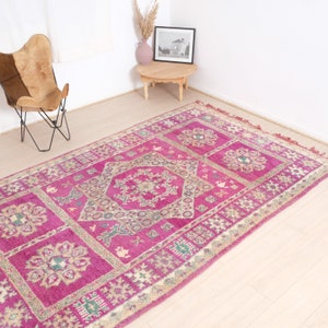 Vintage Moroccan rug, Authentic Boujaad Rug 6x10 ft image 2