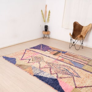 Vintage Boujaad Rug, Authentic Moroccan rug 5x9 ft imagem 4