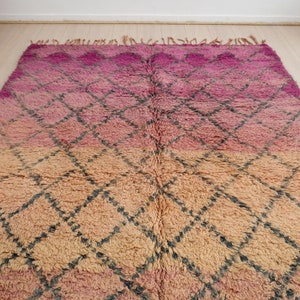 Vintage Boujaad rug, Authentic Moroccan Rug 6x9 ft image 6