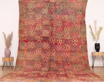 Vintage Moroccan rug , Authentic Boujaad Rug 6x11 ft