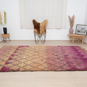 Vintage Boujaad rug, Authentic Moroccan Rug 6x9 ft image 3