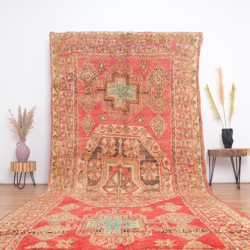 Vintage Boujaad Rug Authentic Moroccan Rug 6x9 Ft Etsy