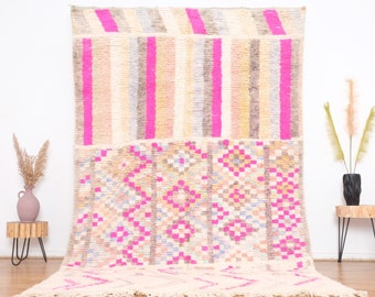 Boujaad rug, Authentic Moroccan Rug, Morrocan berber rug 6x9 ft