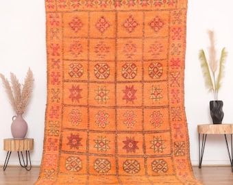 Vintage boujaad rug, Authentic Moroccan Rug 6x9 ft