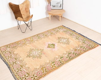 Vintage Boujaad rug, Authentic Moroccan rug 5x8 ft