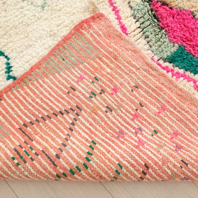 Vintage marokkanischer Teppich, authentischer Boujaad-Teppich 6x9 ft Bild 9