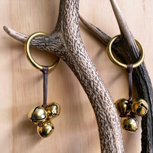 Christmas 3 x Brass Jingle Bell Tree ornament , Hanging ornament , Bells