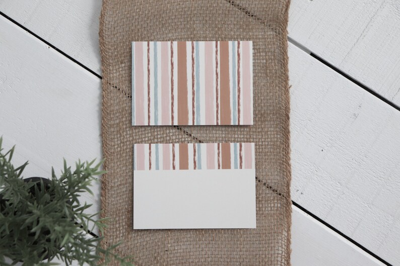 striped notecard set