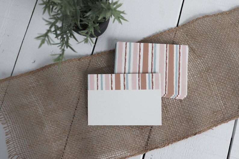 striped notecard set