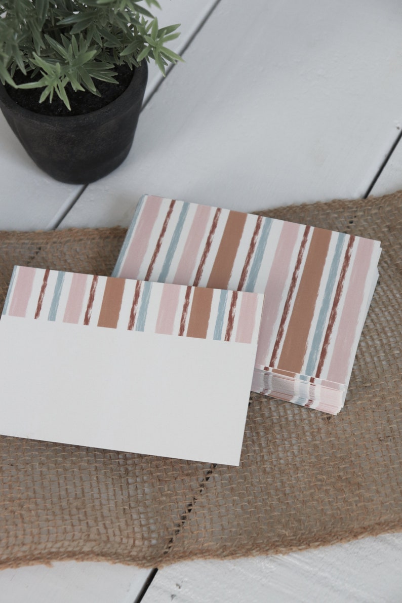striped notecard set